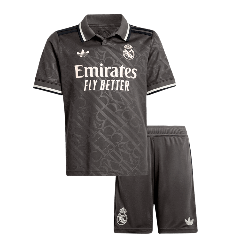 Gift-Kid's Real Madrid Third Away Soccer Jersey Kit (Shirt+Shorts) 2024/25