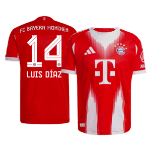 LUIS DÍAZ #14 Bayern Munich Home Authentic Soccer Jersey 2025/26