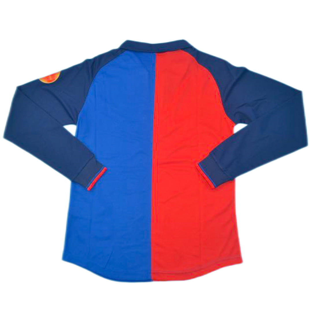 Retro Soccer Jersey Barcelona Home Long Sleeve 1999/00 - Image 11