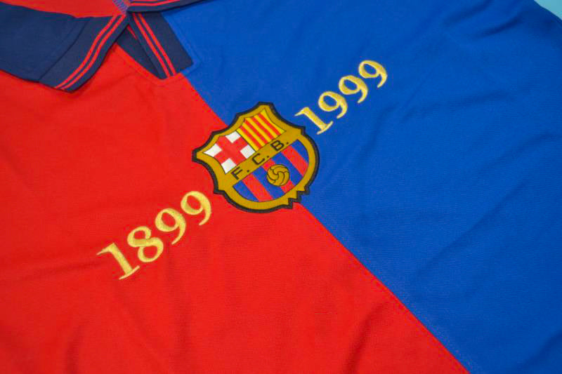 Retro Soccer Jersey Barcelona Home Long Sleeve 1999/00 - Image 10