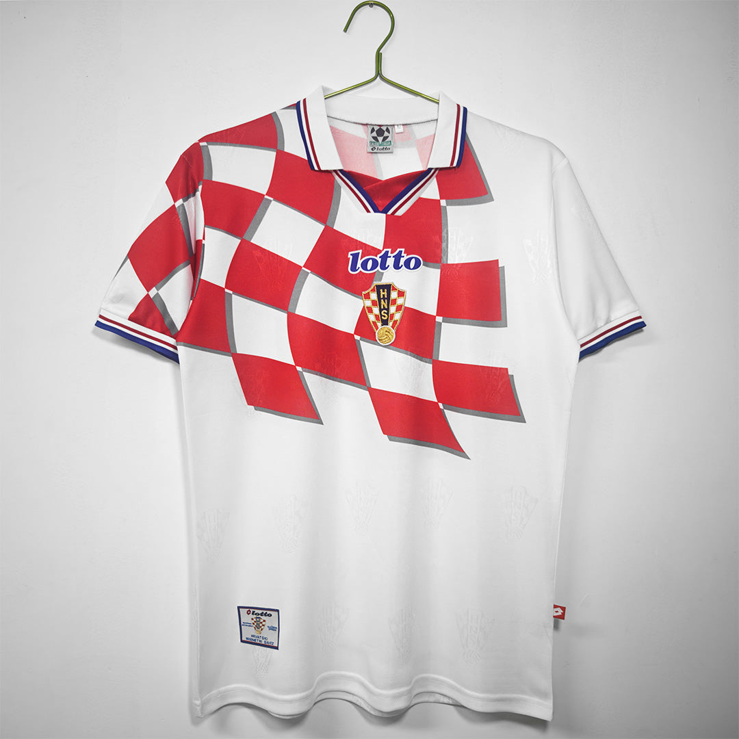 Retro Soccer Jersey Croatia Home World Cup 1998 - Image 4