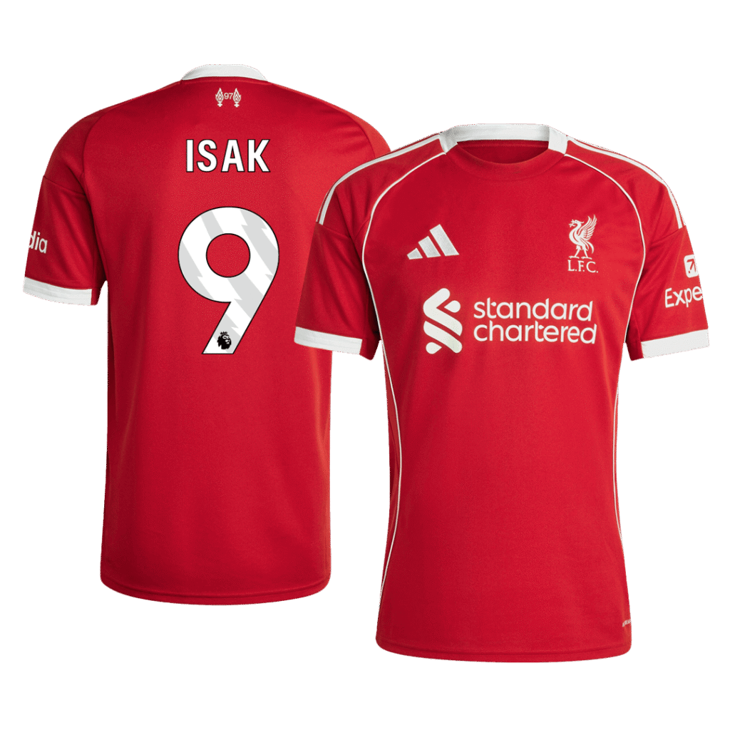 ISAK #9 Liverpool Home Soccer Jersey 2025/26