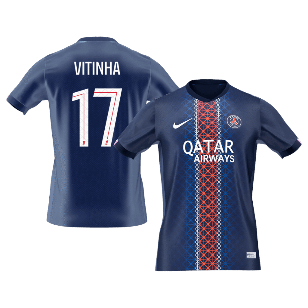 VITINHA #17 PSG Home Soccer Jersey 2025/26