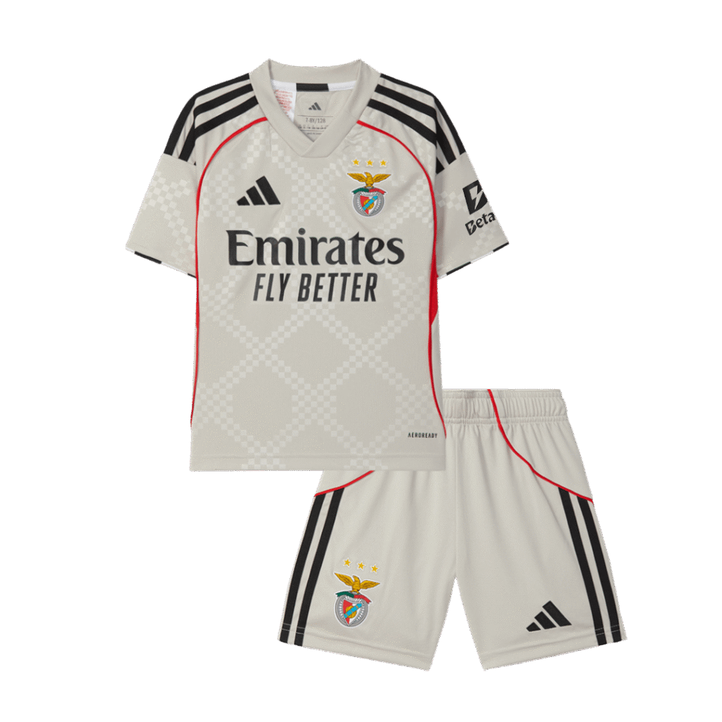 Benfica Away Kids Soccer Jerseys Kit 2025/26