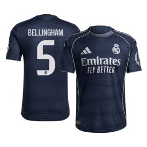 BELLINGHAM #5 Real Madrid Away Authentic Soccer Jersey 2025/26