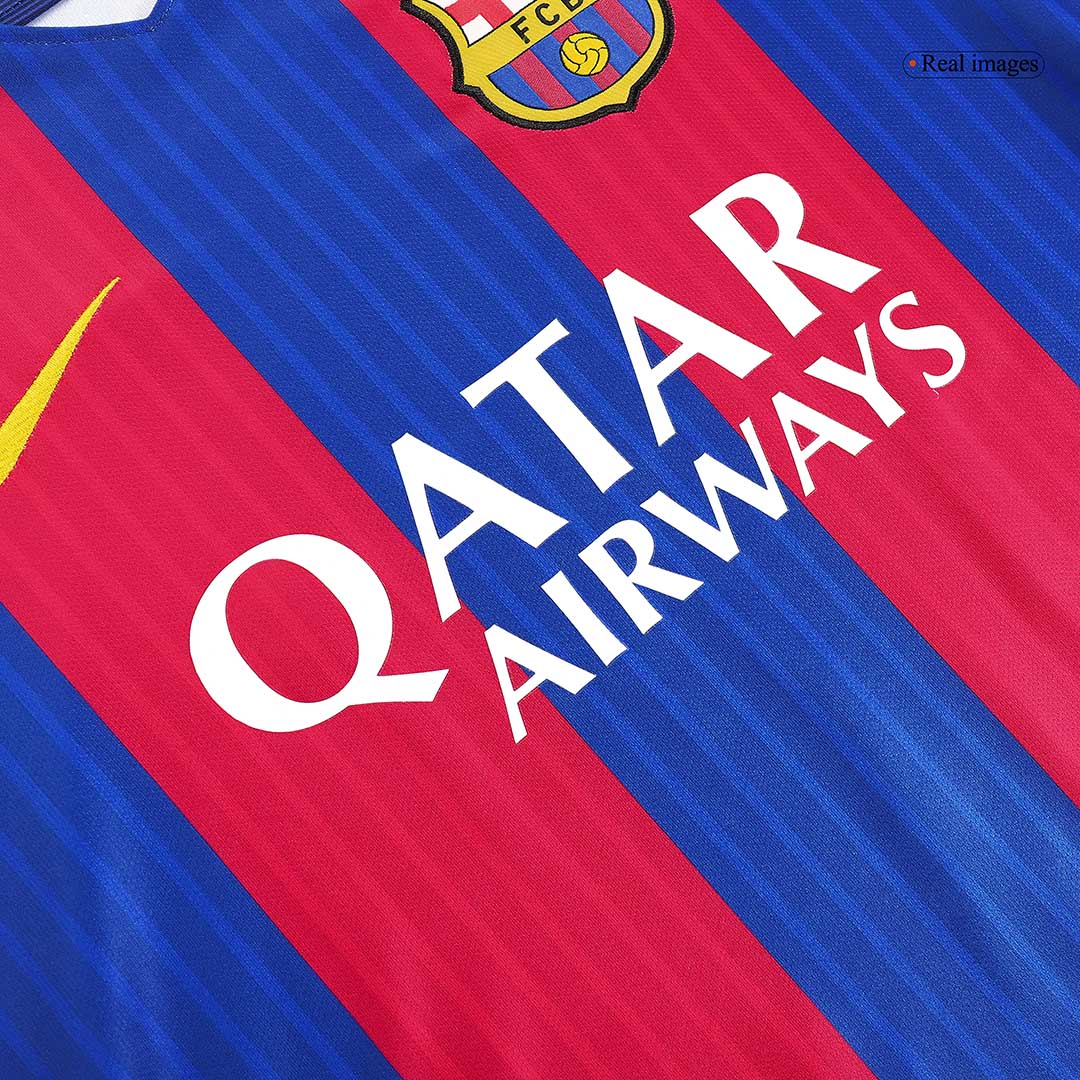 Retro 2016/17 Barcelona Home Soccer Jersey - Image 7