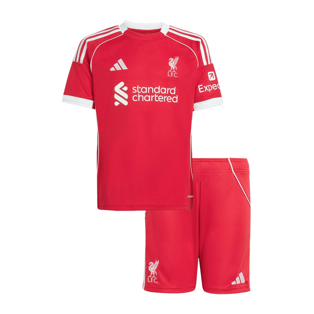 Liverpool Home Kids Soccer Jerseys Kit 2025/26