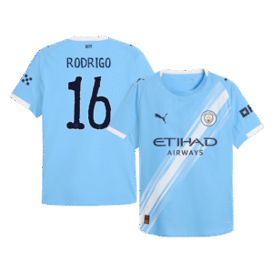 RODRIGO #16 Authentic Manchester City Home Soccer Jersey 2025/26 Blue Jersey - Club World Cup