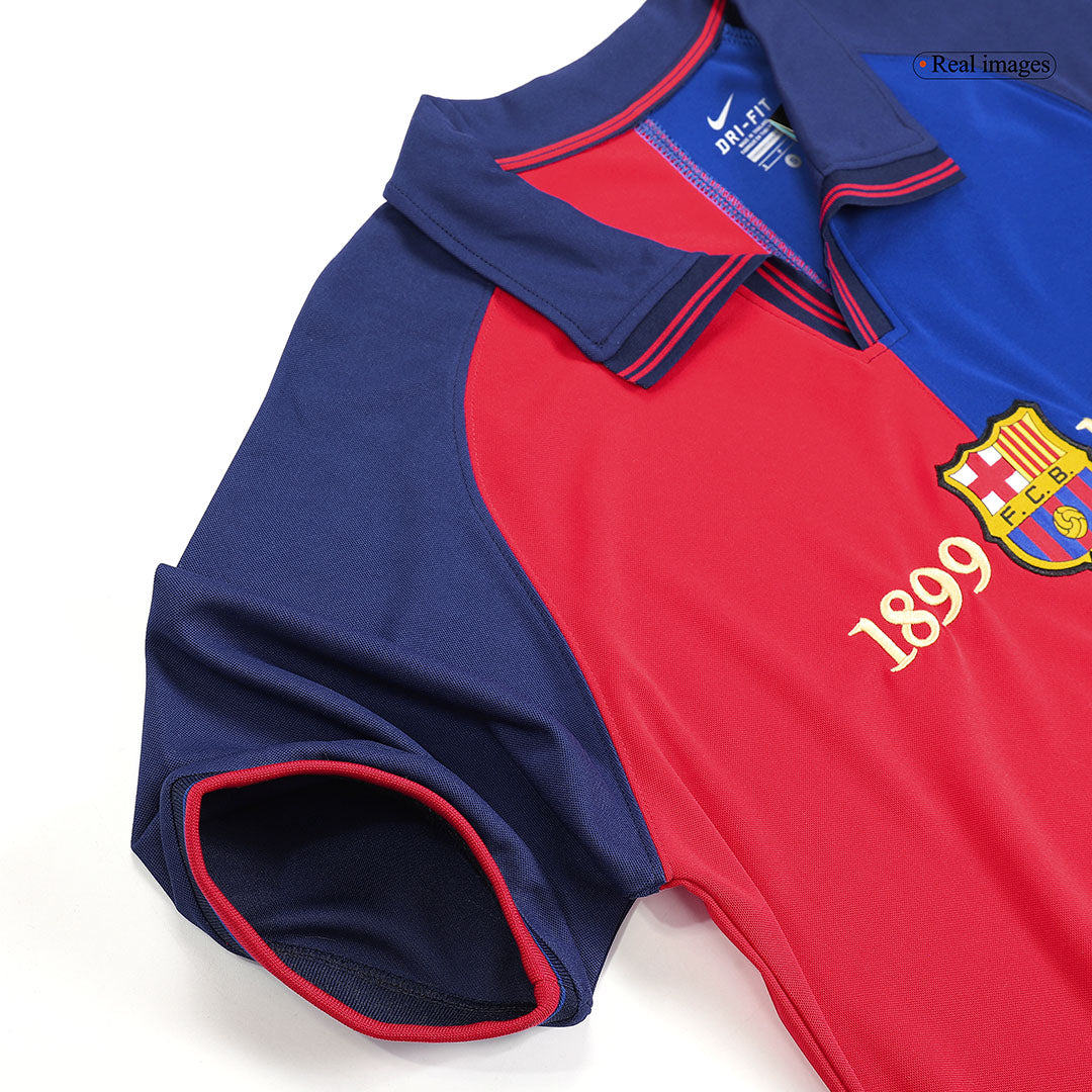 Retro 1999/00 Barcelona Home Soccer Jersey - Image 3