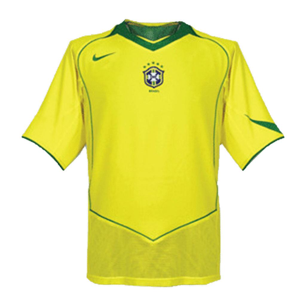 Retro 2004 Brazil Home Soccer Jersey