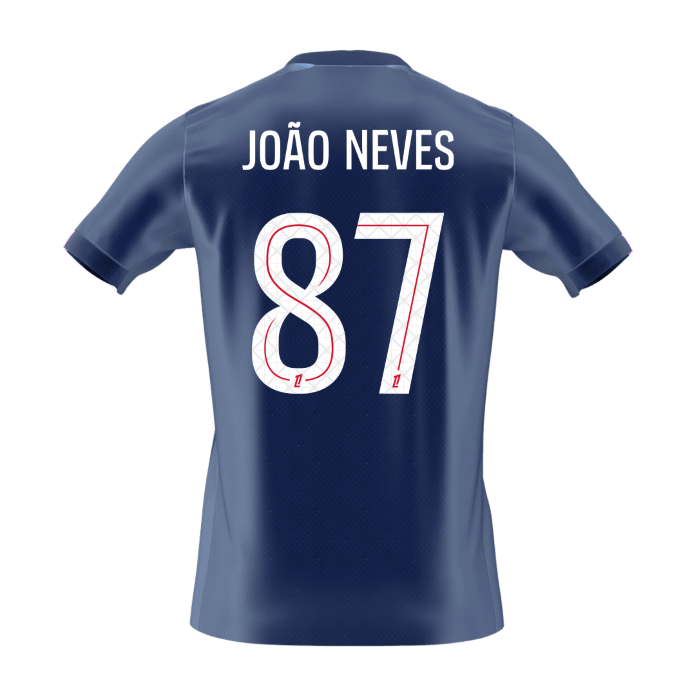 JOÃO NEVES #87 PSG Home Soccer Jersey 2025/26 - Image 8