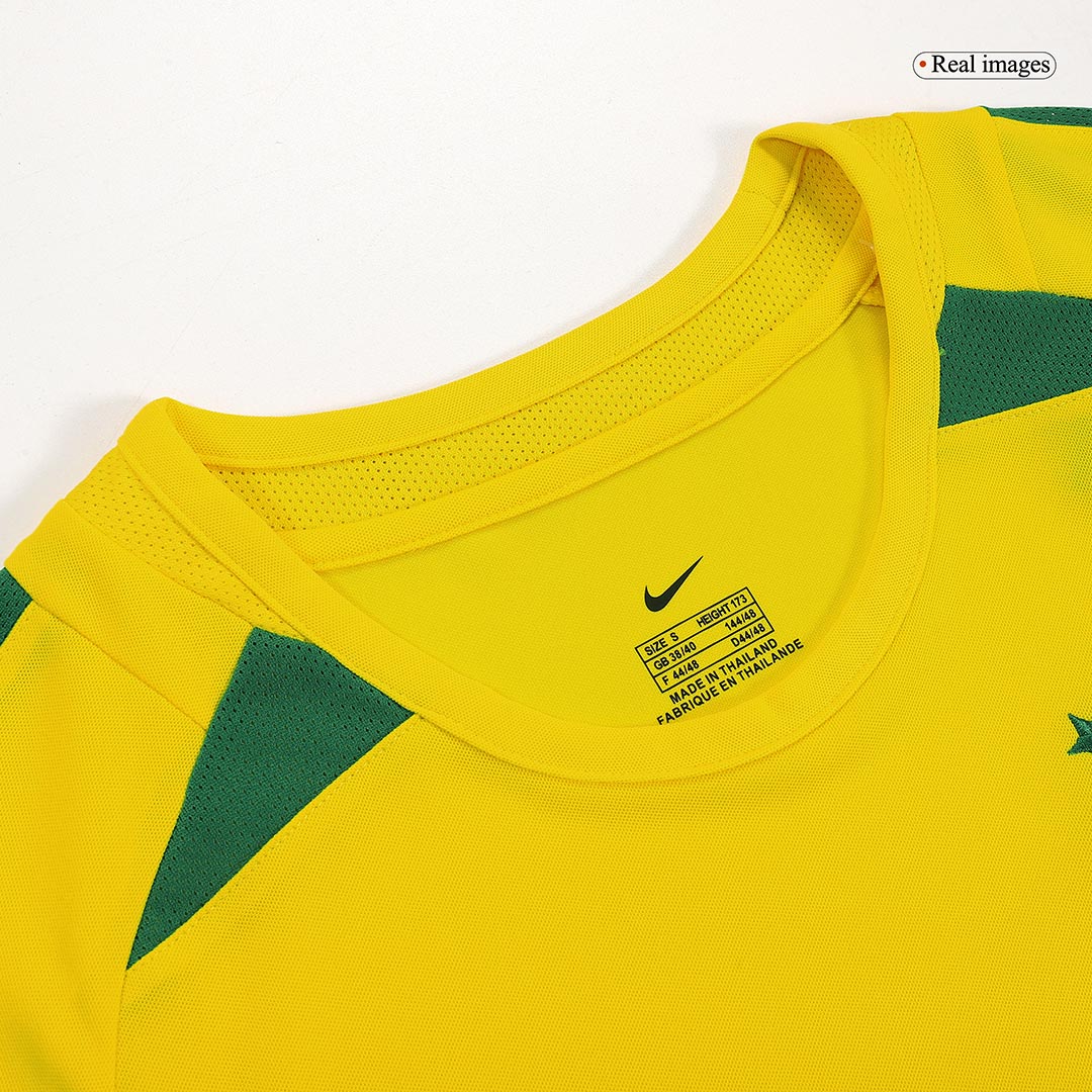 RONALDINHO #11 Brazil Retro Jersey Home Soccer Shirt 2002/03 - Image 5