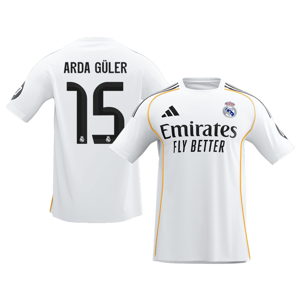 ARDA GÜLER #15 Real Madrid Home Soccer Jersey 2025/26