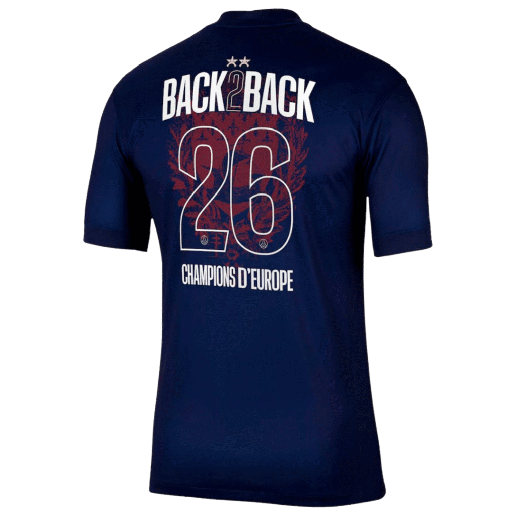 Champions of Europe #26 PSG Home Soccer Jersey 2025/26