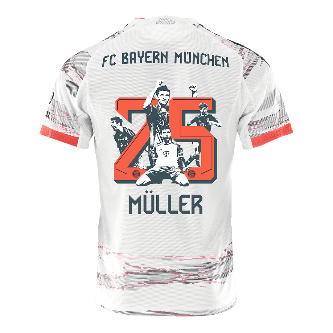 Authentic M¨¹LLER Special #25 Bayern Munich Away Soccer Jersey 2025/26 White - Image 12