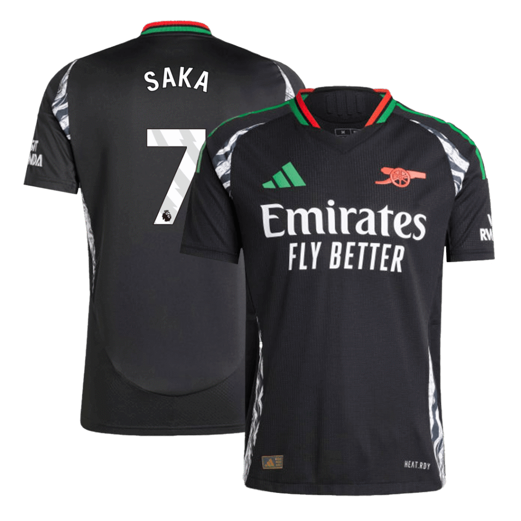 Arsenal Authentic SAKA #7 Soccer Jersey Arsenal Away Shirt 2024/25