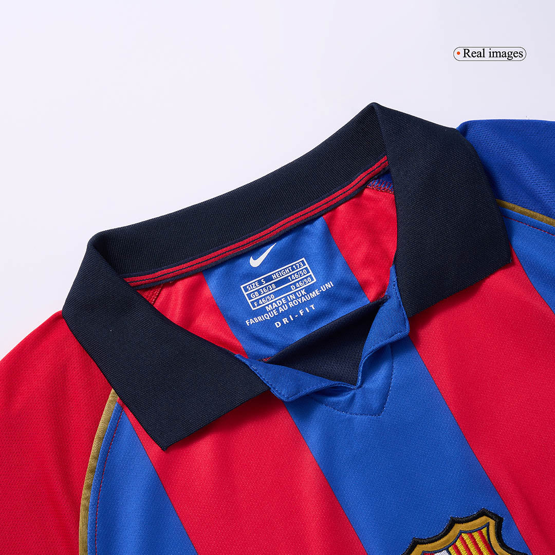 Retro Jersey RIVALDO #10 Barcelona Retro Jersey Home Soccer Shirt 2001/02 - Image 6