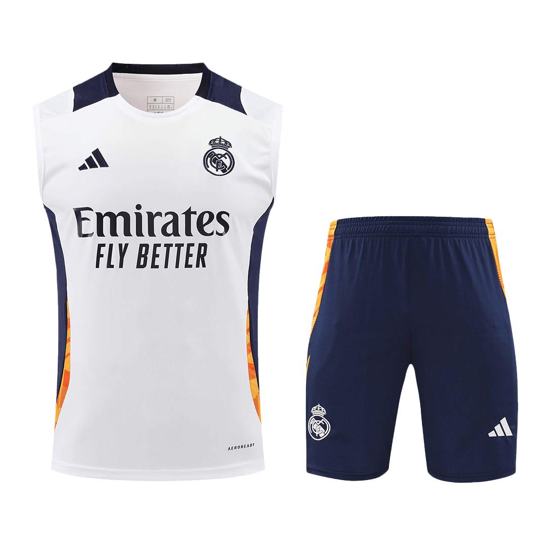 Real Madrid Pre-Match Soccer Jersey Vest Kit(Jersey+Shorts) 2024/25 - Image 2