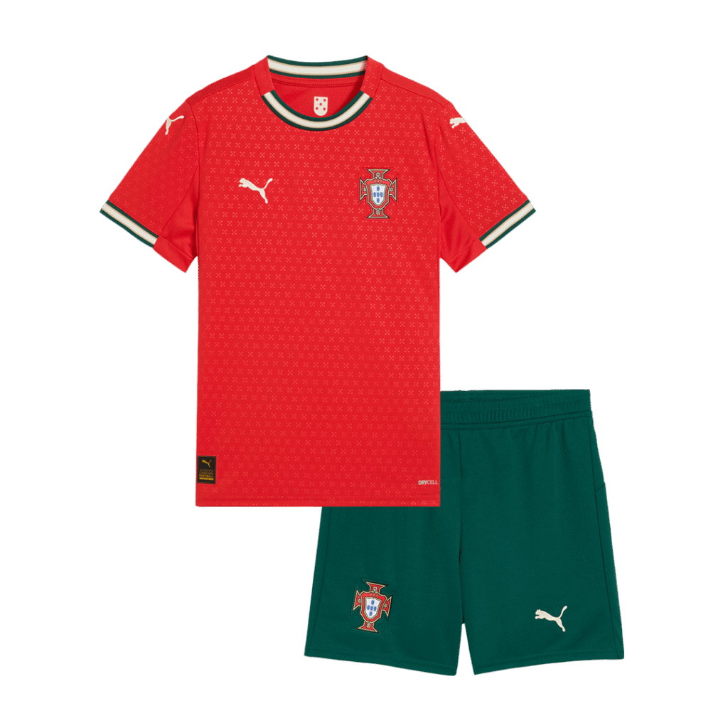 Kid's Portugal Home Soccer Jersey Kit(Jersey+Shorts) 2025 Red