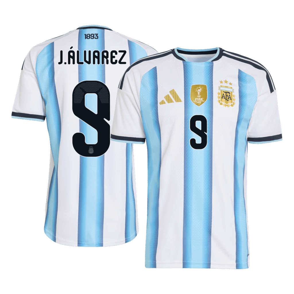 J.ÁLVAREZ #9 Argentina Home Player Version Jersey World Cup 2026