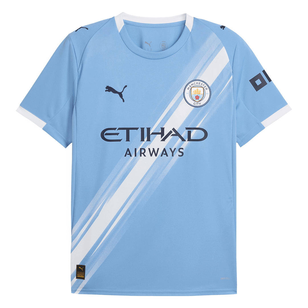 RODRIGO #16 Manchester City Home Soccer Jersey 2025/26 Blue - Image 14