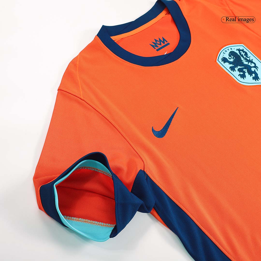 MALEN #18 Netherlands Home Soccer Jersey Euro 2024 - Image 4