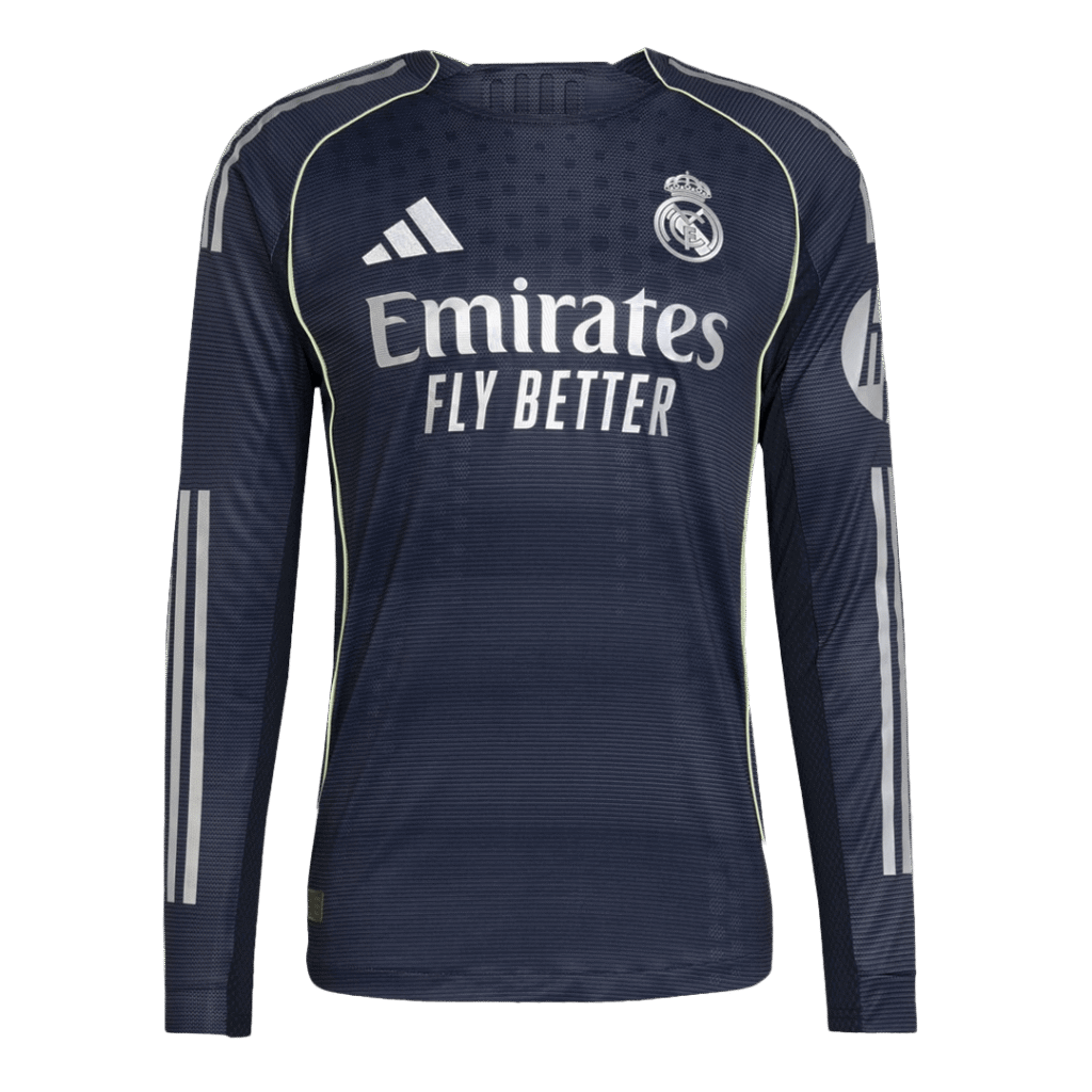 Player Version Real Madrid Away Long Sleeve Soccer Jersey 2025/26