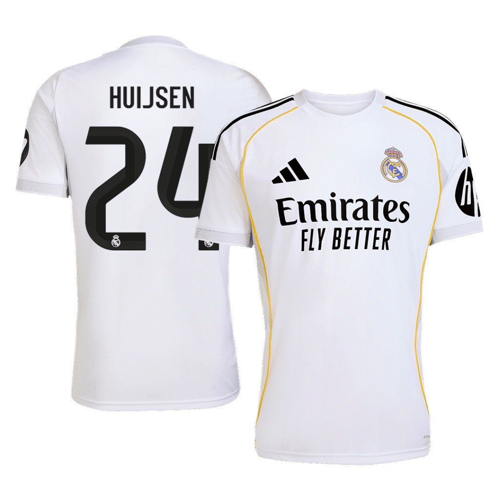 HUIJSEN #24 Real Madrid Home Soccer Jersey 2025/26