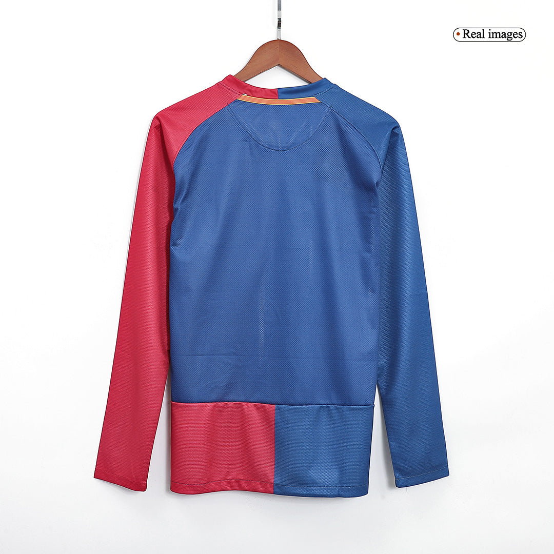 Retro 2008/09 Barcelona Home Long Sleeve Soccer Jersey - UCL Final - Image 11
