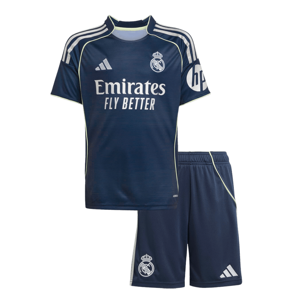 Real Madrid Away Kids Soccer Jerseys Kit 2025/26