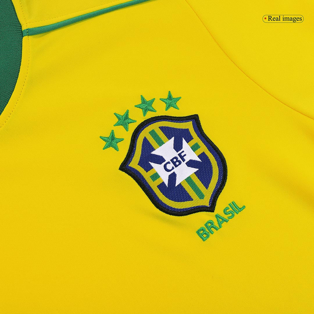 Retro 1998 Brazil Home Soccer Jersey - Image 4