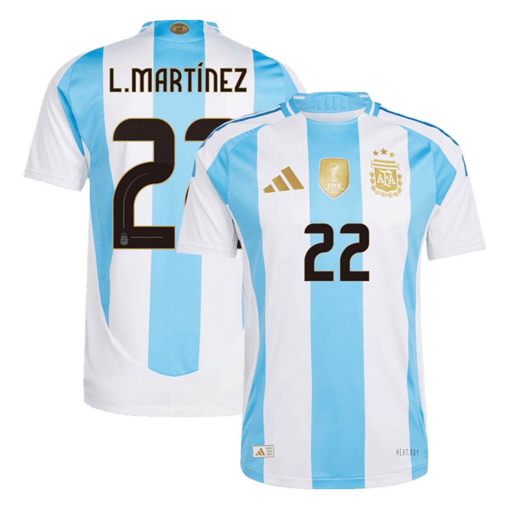 Authentic L.Martínez #22 Argentina Home Soccer Jersey 2024