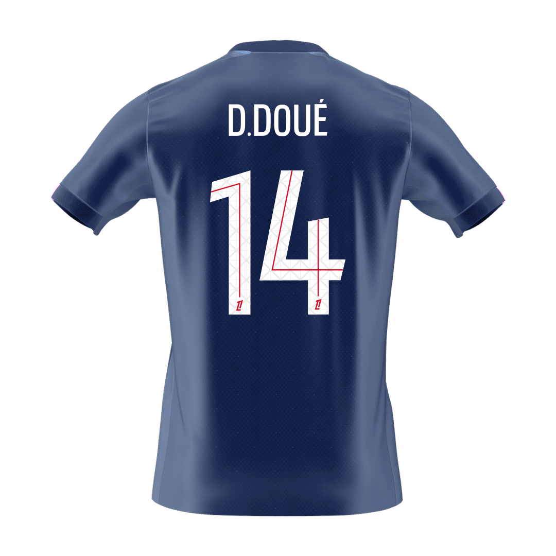 D.DOUÉ #14 PSG Home Soccer Jersey 2025/26 - Image 8