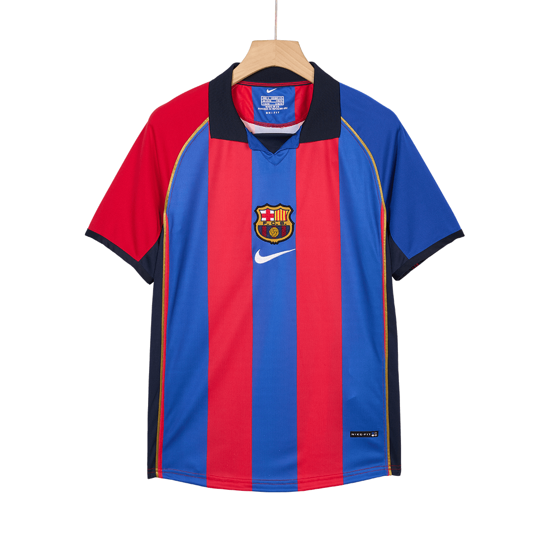 Retro Jersey RIVALDO #10 Barcelona Retro Jersey Home Soccer Shirt 2001/02 - Image 8