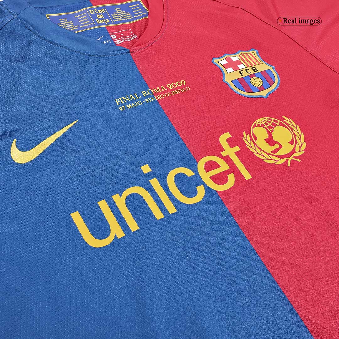 Retro 2008/09 Barcelona Home Long Sleeve Soccer Jersey - UCL Final - Image 7