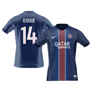 D.DOUÉ #14 PSG Home Soccer Jersey 2025/26