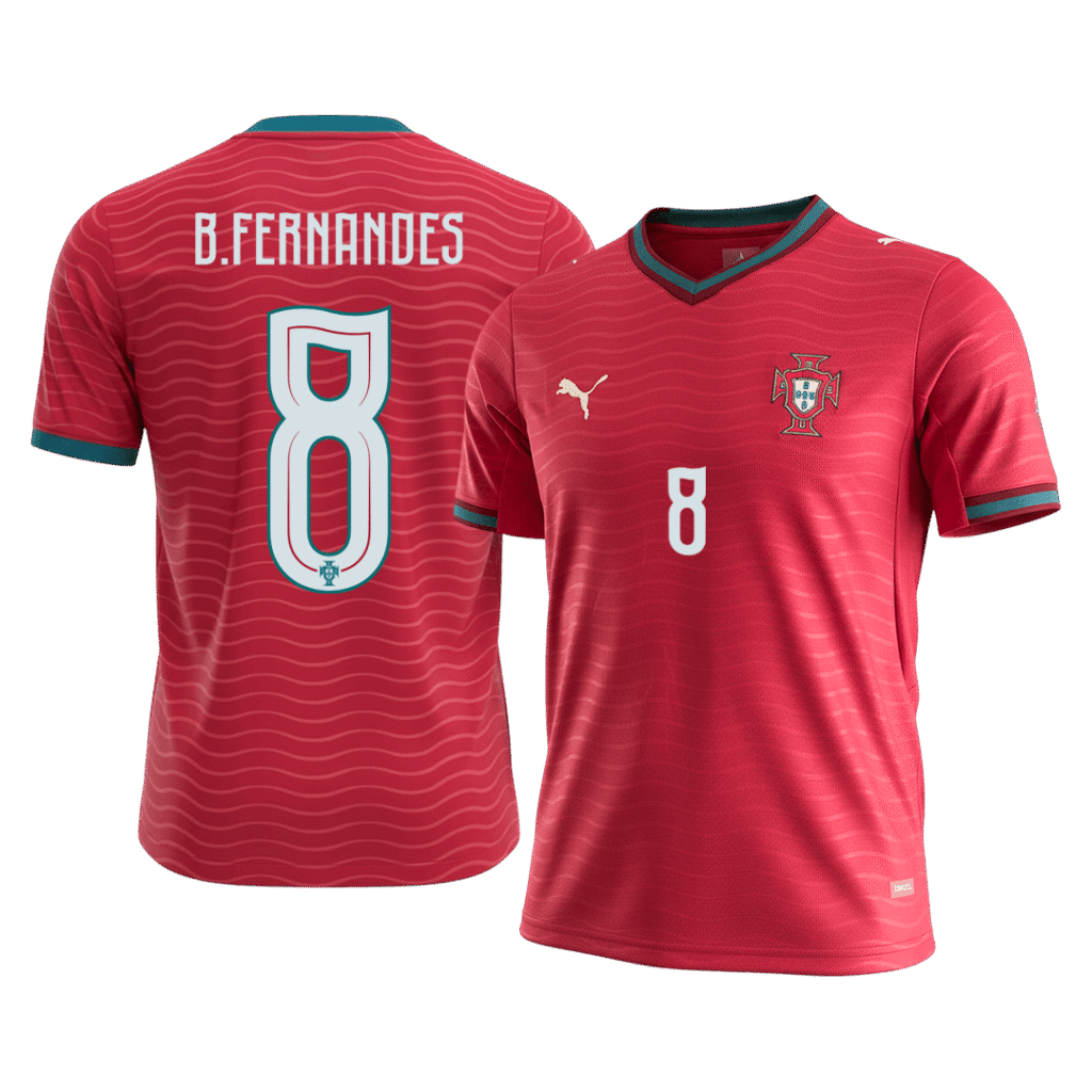 B.FERNANDES #8 Portugal Home Soccer Jersey World Cup 2026