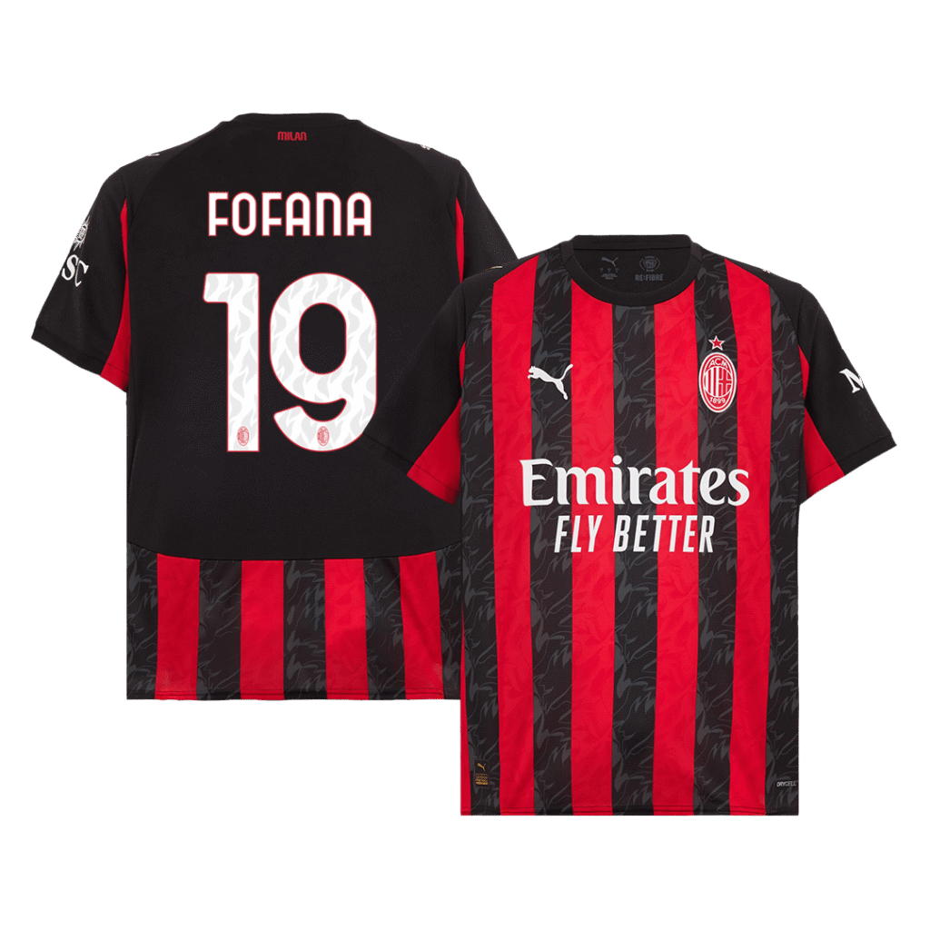 FOFANA #19 AC Milan Home Soccer Jersey 2025/26