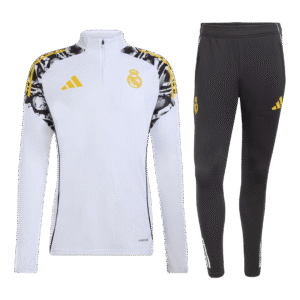 Kid's Real Madrid x MARVEL Zipper Sweatshirt Kit(Top+Pants) 25/26 White