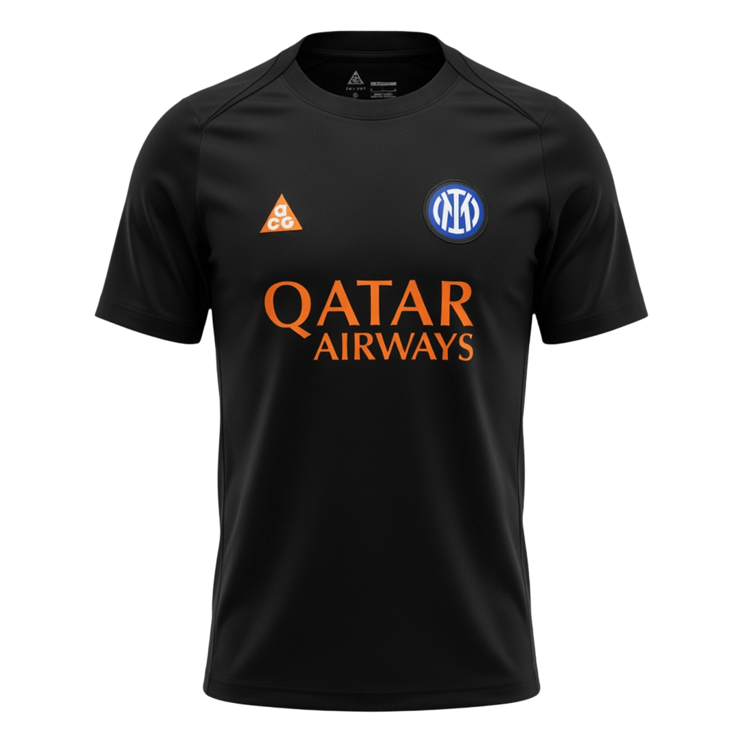 Inter Milan Pre-Match Soccer Jersey 2025/26 Black