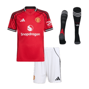 Manchester United Home Kids Soccer Jerseys Full Kit 2025/26
