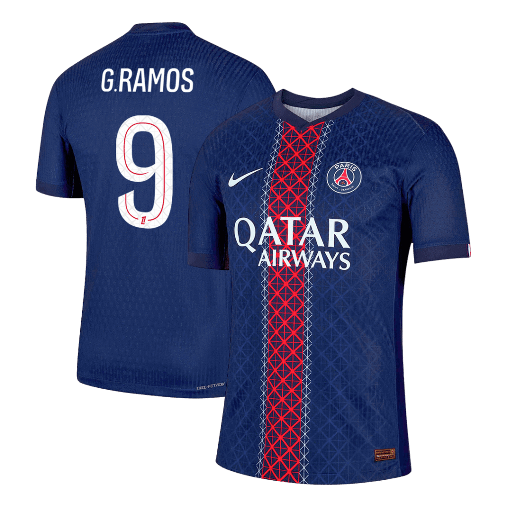 G.RAMOS #9 PSG Home Authentic Soccer Jersey 2025/26