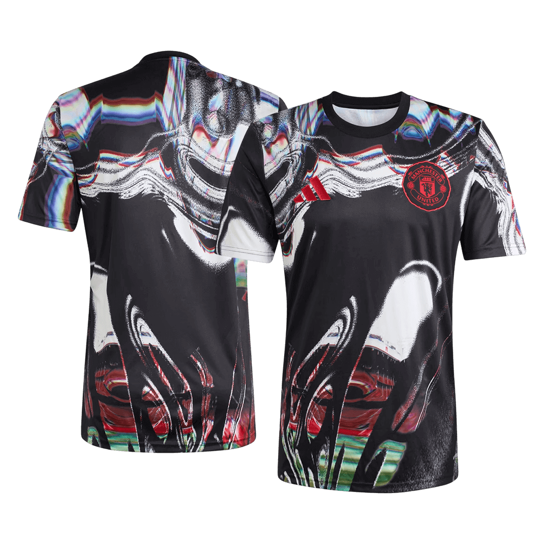 Manchester United Pre-Match Soccer Jersey 2025/26 Black - Image 2