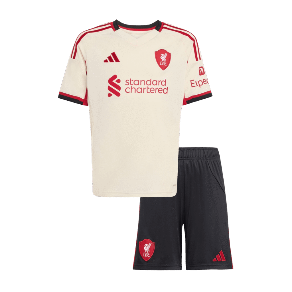 Liverpool Away Kids Soccer Jerseys Kit 2025/26