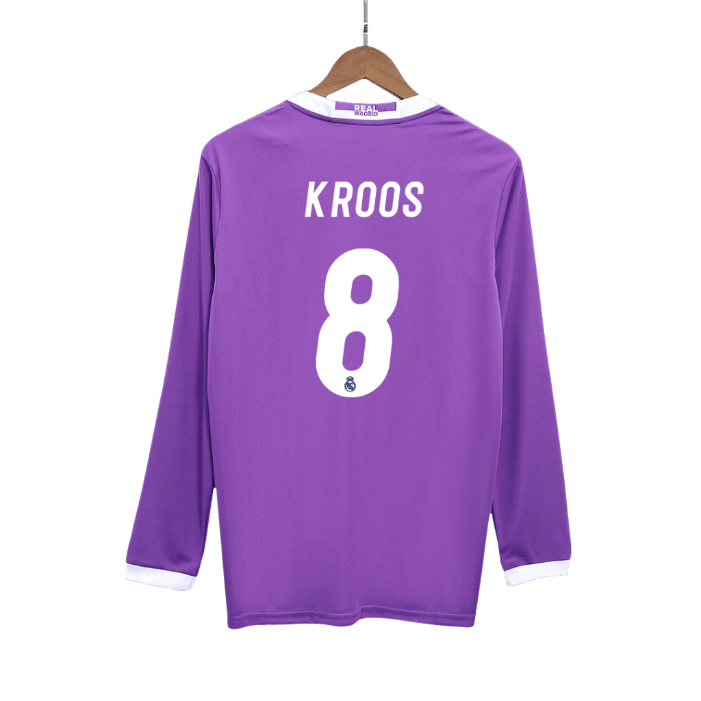 KROOS #8 Real Madrid Retro Jersey Away Long Sleeve Soccer Shirt 2016/17