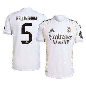 Authentic BELLINGHAM #5 Soccer Jersey Real Madrid Home Shirt 2025/26