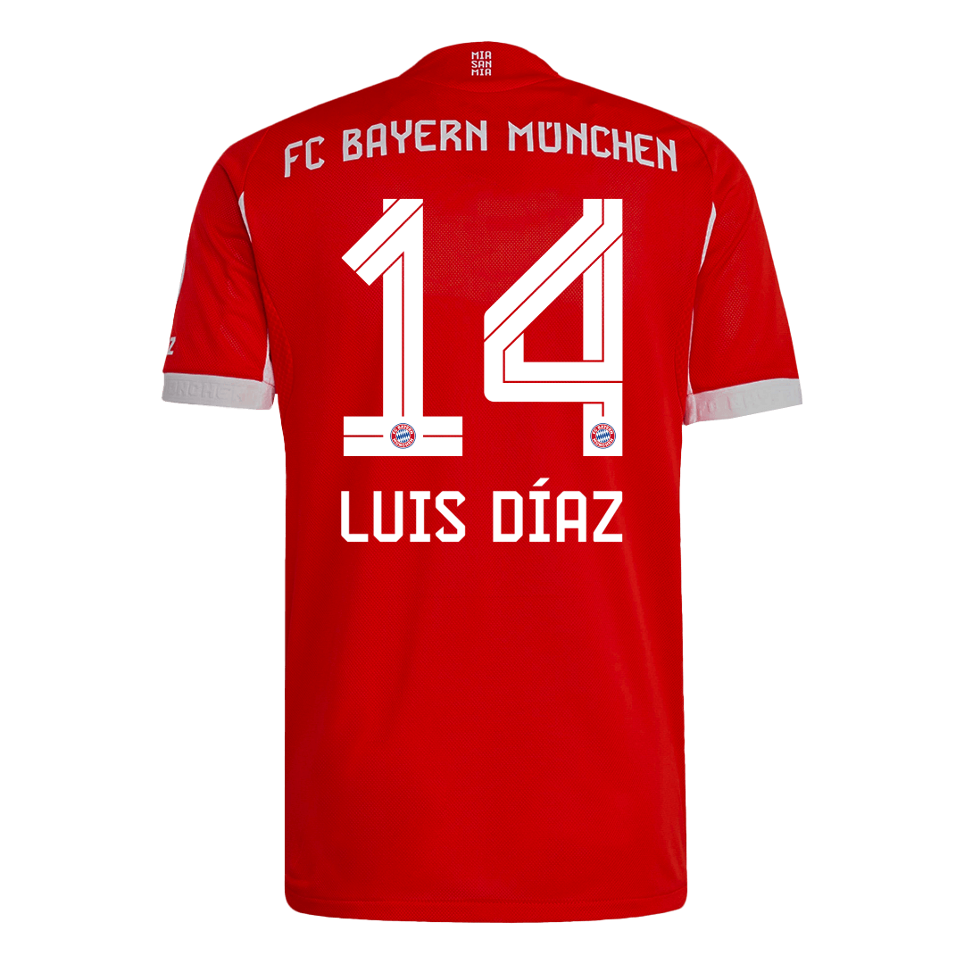 LUIS DÍAZ #14 Bayern Munich Home Authentic Soccer Jersey 2025/26 - Image 12