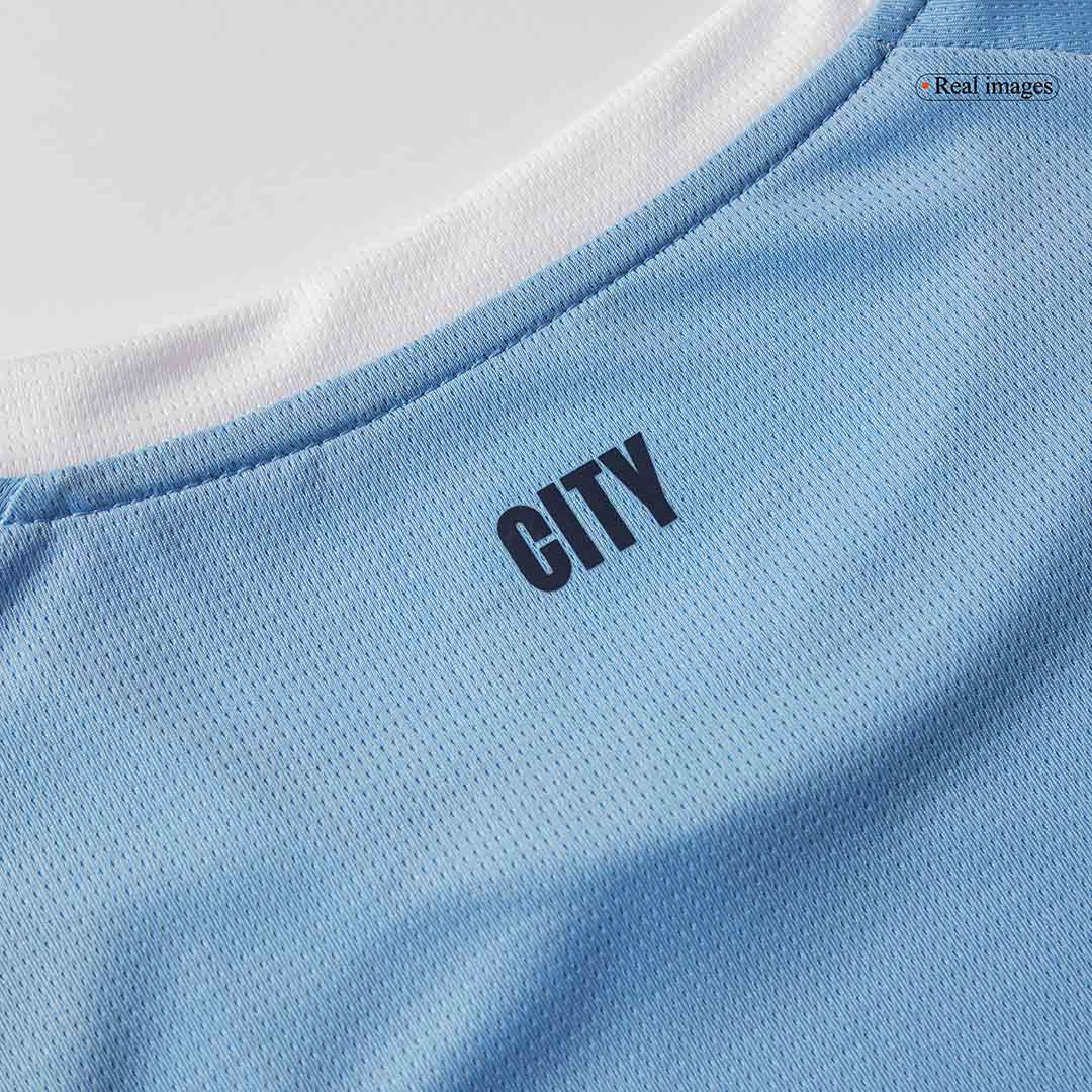RODRIGO #16 Manchester City Home Soccer Jersey 2025/26 Blue - Image 2