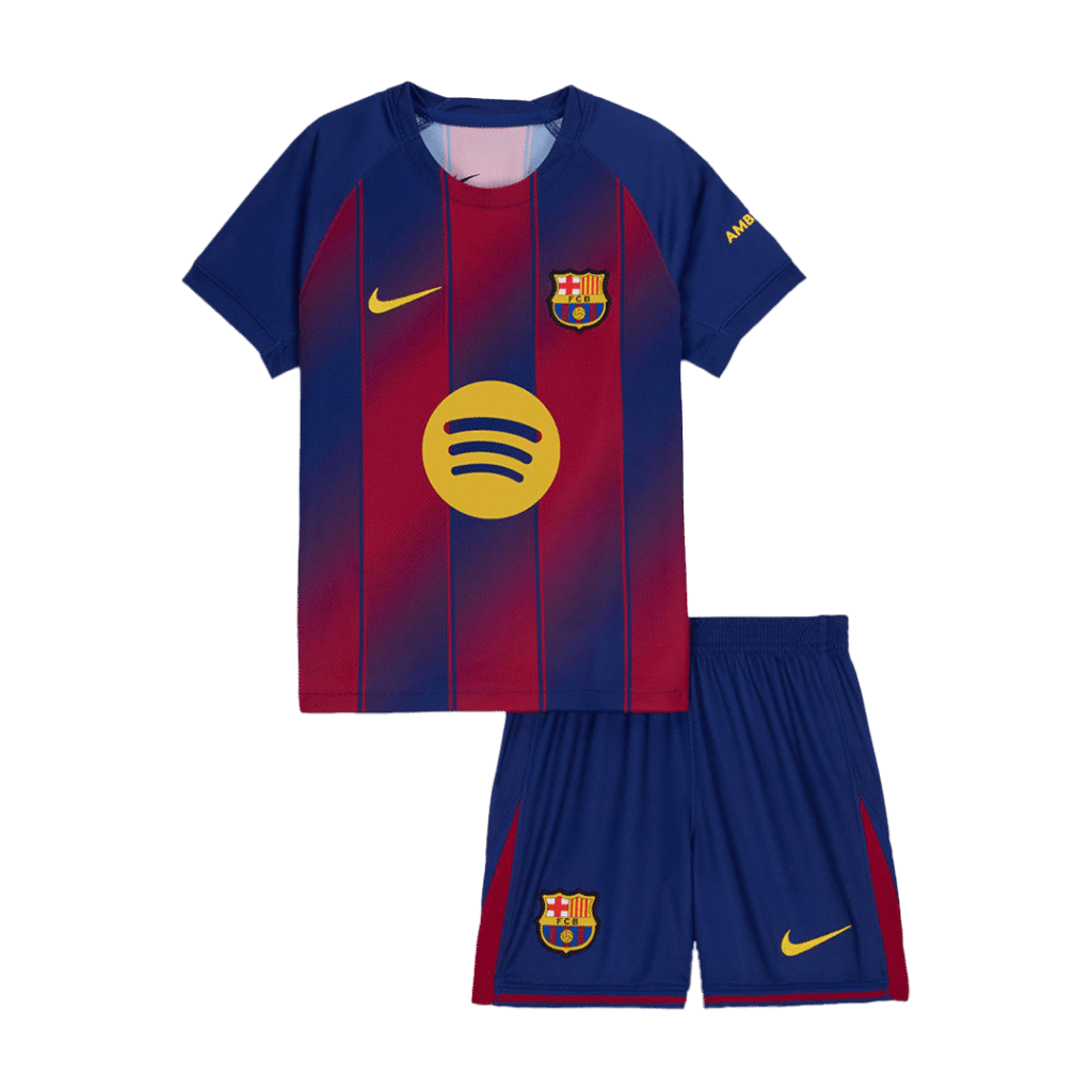 Barcelona Home Kids Soccer Jerseys Kit 2025/26