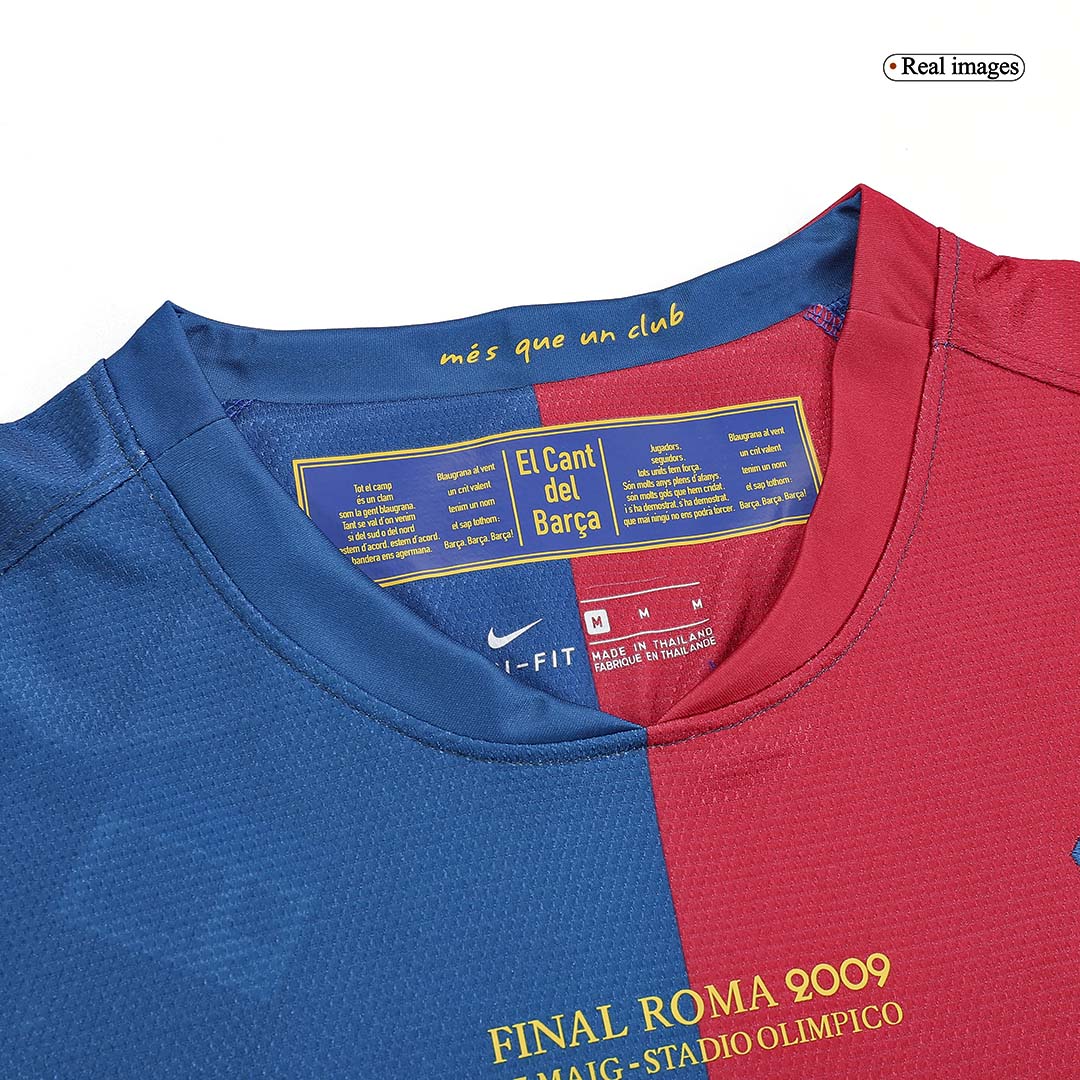 Retro 2008/09 Barcelona Home Long Sleeve Soccer Jersey - UCL Final - Image 10